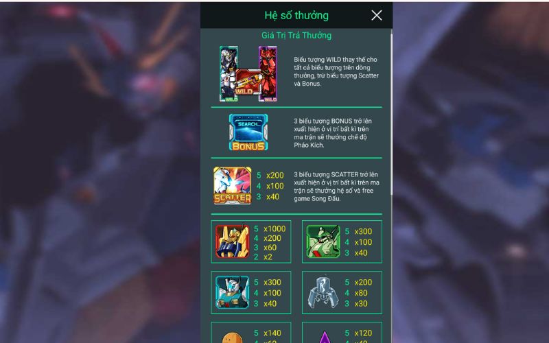 kinh nghiệm chơi gundam slot