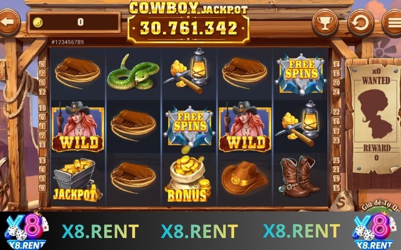 Giao diện sảnh nổ hũ X8 hiển thị jackpot và phần thưởng khủng